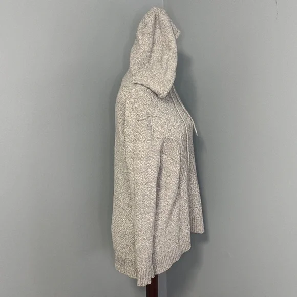 American Eagle Women’s Gray Hooded Sweater Sz M - Picture 3 of 6
